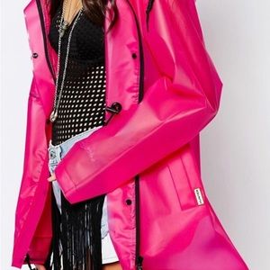 Hunter Pink Rain Jacket Size XS NWOT